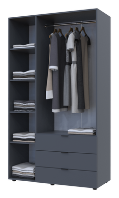 Шкаф для одежды Гелар Doros Графит 3 ДСП