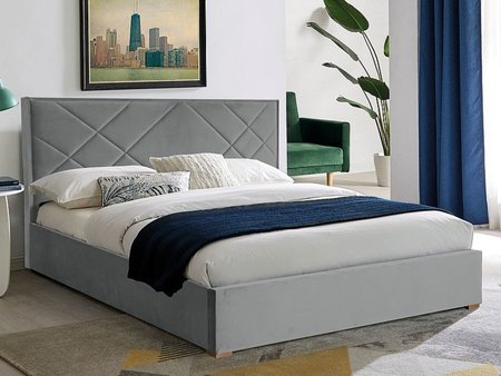 Ліжко MAGIA II VELVET 140x200 колір світло-сірий BL.03
