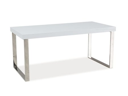 Журнальный столик ROSA белый лак/хром 100X50X45