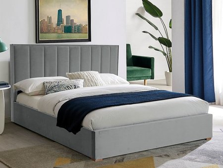 Ліжко MARANI II VELVET 140x200 колір світло-сірий BL.03