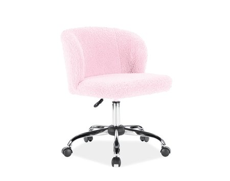 Кресло поворотное DOLLY BARANEK розовое