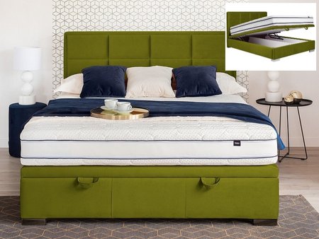 Кровать MAISON VELVET 160*200 зеленая/хром BL.75