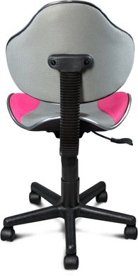 Кресло поворотное Q-G2 розовое/серое