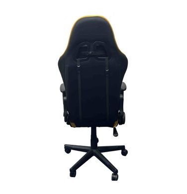 Кресло поворотное KRATOS черно/желтое