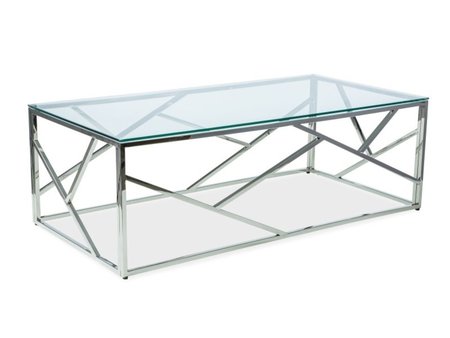 Журнальный столик ESCADA A прозрачное стекло/серебро 120X60