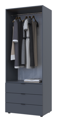 Шкаф для одежды Гелар Графит/Графит 2 ДСП