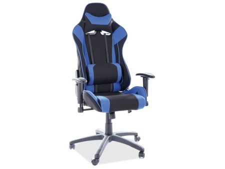 Кресло поворотное VIPER черный/голубой